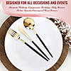 Kaya Collection Gold with Black Handle Moderno Disposable Plastic Dinner Forks (240 Forks) Image 4