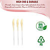 Kaya Collection Gold with White Handle Moderno Disposable Plastic Dinner Knives (240 Knives) Image 2