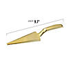 Kaya Collection Shiny Gold Disposable Plastic Cake Cutter/Lifter (48 Cake Cutters) Image 1