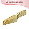 Kaya Collection Shiny Gold Disposable Plastic Cake Cutter/Lifter (48 Cake Cutters) Image 3