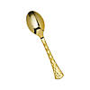 Kaya Collection Shiny Gold Glamour Cutlery Disposable Plastic Spoons (600 Spoons) Image 1