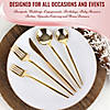Kaya Collection Shiny Gold Moderno Disposable Plastic Dinner Forks (300 Forks) Image 4