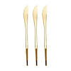 Kaya Collection Shiny Gold Moderno Disposable Plastic Dinner Knives (300 Knives) Image 1