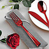 Kaya Collection Shiny Metallic Red Plastic Forks (600 Forks) Image 2