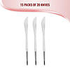 Kaya Collection Shiny Silver Moderno Disposable Plastic Dinner Knives (300 Knives) Image 3