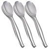 Kaya Collection Silver Disposable Plastic Serving Spoons (150 Spoons) Image 1