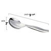 Kaya Collection Silver Disposable Plastic Serving Spoons (150 Spoons) Image 2