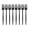 Kaya Collection Solid Black Moderno Disposable Plastic Dessert Forks (480 Forks) Image 1
