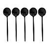 Kaya Collection Solid Black Moderno Disposable Plastic Dessert Spoons (480 Spoons) Image 1