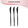 Kaya Collection Solid Black Moderno Disposable Plastic Dinner Knives (480 Knives) Image 3