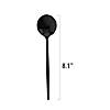 Kaya Collection Solid Black Moderno Disposable Plastic Dinner Spoons (480 Spoons) Image 1