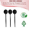 Kaya Collection Solid Black Moderno Disposable Plastic Dinner Spoons (480 Spoons) Image 2