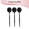 Kaya Collection Solid Black Moderno Disposable Plastic Dinner Spoons (480 Spoons) Image 3
