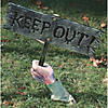 Keep Out Zombie Groundbreaker Sign Decoration Image 1