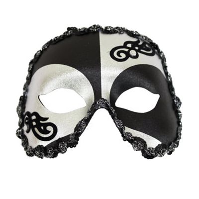Kent Black/silver Mask Costume Accessory Image 1