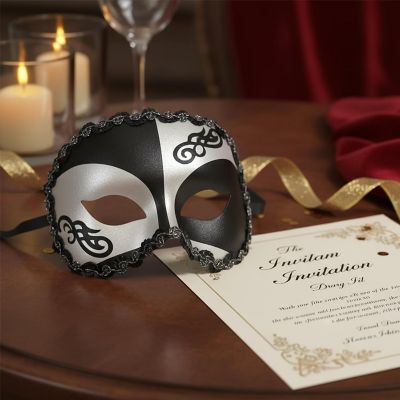 Kent Black/silver Mask Costume Accessory Image 3