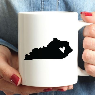 Kentucky State Heart Ceramic Mug Image 1