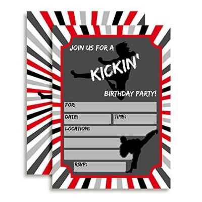Kickin' Karate Invitations 40pc. by AmandaCreation Image 1