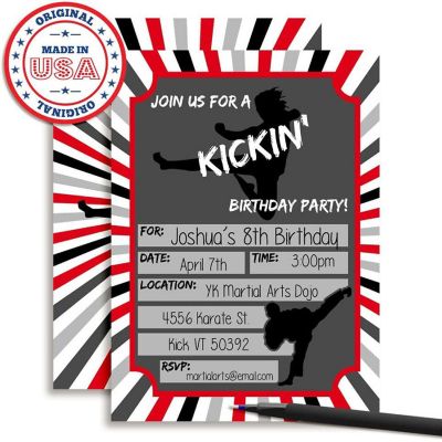 Kickin' Karate Invitations 40pc. by AmandaCreation Image 1