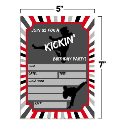 Kickin' Karate Invitations 40pc. by AmandaCreation Image 3