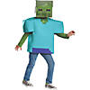 Kid&#8217;s Classic Minecraft Zombie Halloween Costume - Small Image 1