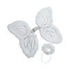 Kid&#8217;s White Marabou Angel Wings & Halo Headband - 2 Pc. Image 1