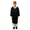 Kids Black Shiny Elementary School Graduation Robe Image 1