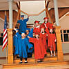 Kids' Blue Elementary School Graduation Mortarboard Hat & Gown Set - 2 Pc. Image 1