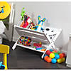 Kids Book Caddy with Shelf, White Image 2