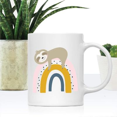 Kids Chocolate Mug Blushing Rbow Sloth Image 1