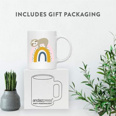 Kids Chocolate Mug Blushing Rbow Sloth Image 2