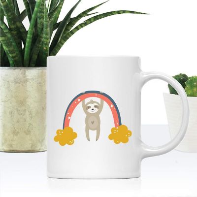 Kids Chocolate Mug Hanging Rbow Sloth Image 1