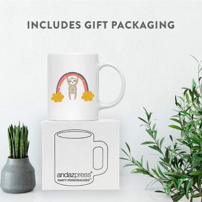 Kids Chocolate Mug Hanging Rbow Sloth Image 2