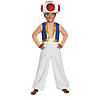 Kid's Deluxe Super Mario Bros.&#8482; Toad Costume Large 10-12 Image 1