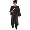 Kids Elementary School Black Graduation Polyester Robe Image 1