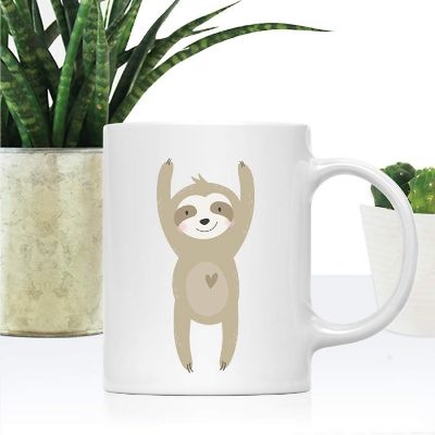 Kids Hot Chocolate Mug, Happy Sloth Image 1