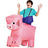 Kids' Inflatable Minecraft Pig Ride On Costume Image 1