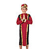 Kids King Herod Red & Gold Gown Nativity Costume with Hat Image 1