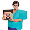 Kids Minecraft Steve Costume Image 1