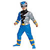 Kids Muscle Dino Fury Blue Ranger Costume - Small Image 1