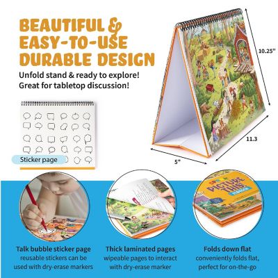 Kids Picture Book with Detailed Picture Cards and WH Questions Guide Image 2