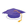 Kids&#8217; Purple Shiny Elementary School Graduation Cap with Tassel Image 1