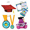 Kids&#8217; Red Elementary School Graduation Mortarboard Hats with Awards Kit for 12 Image 1
