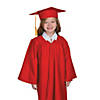 Kids&#8217; Red Matte Elementary School Graduation Mortarboard Hat Image 1