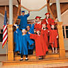Kids Red Matte Elementary School Graduation Robe Image 3