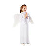 Kids&#8217; S/M White Angel Gown with Wings - 2 Pc. Image 1