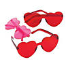 Kids Valentine Rimless Heart Glasses - 12 Pc. Image 1