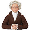 Kids White Colonial Peruke Wig Image 1