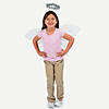 Kids White Nylon Angel Wings & Halo Headband - 2 Pc. Image 1