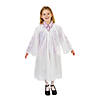 Kids White Shiny Elementary School Graduation Robe Image 1